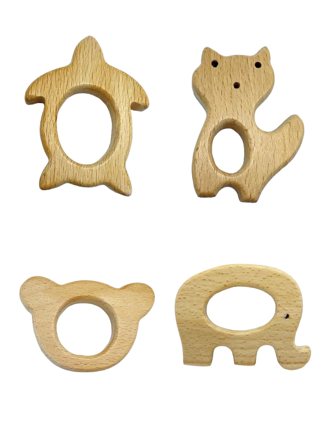 Personalized Teether with Wood Attachment