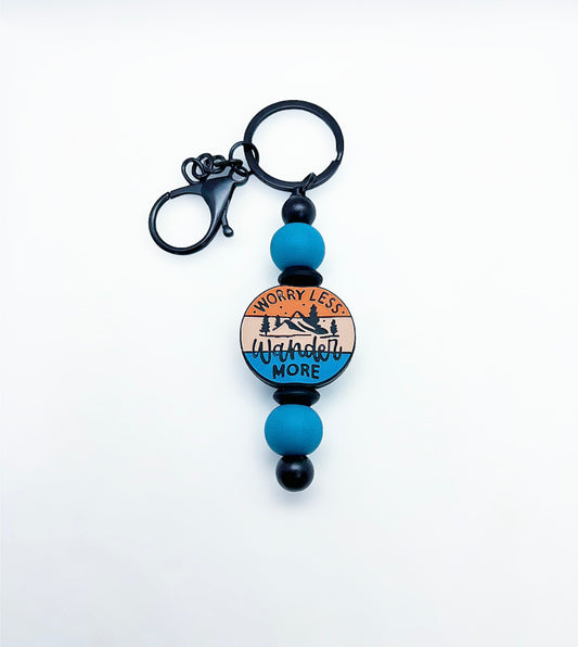 “Worry Less Wander More” Keychain