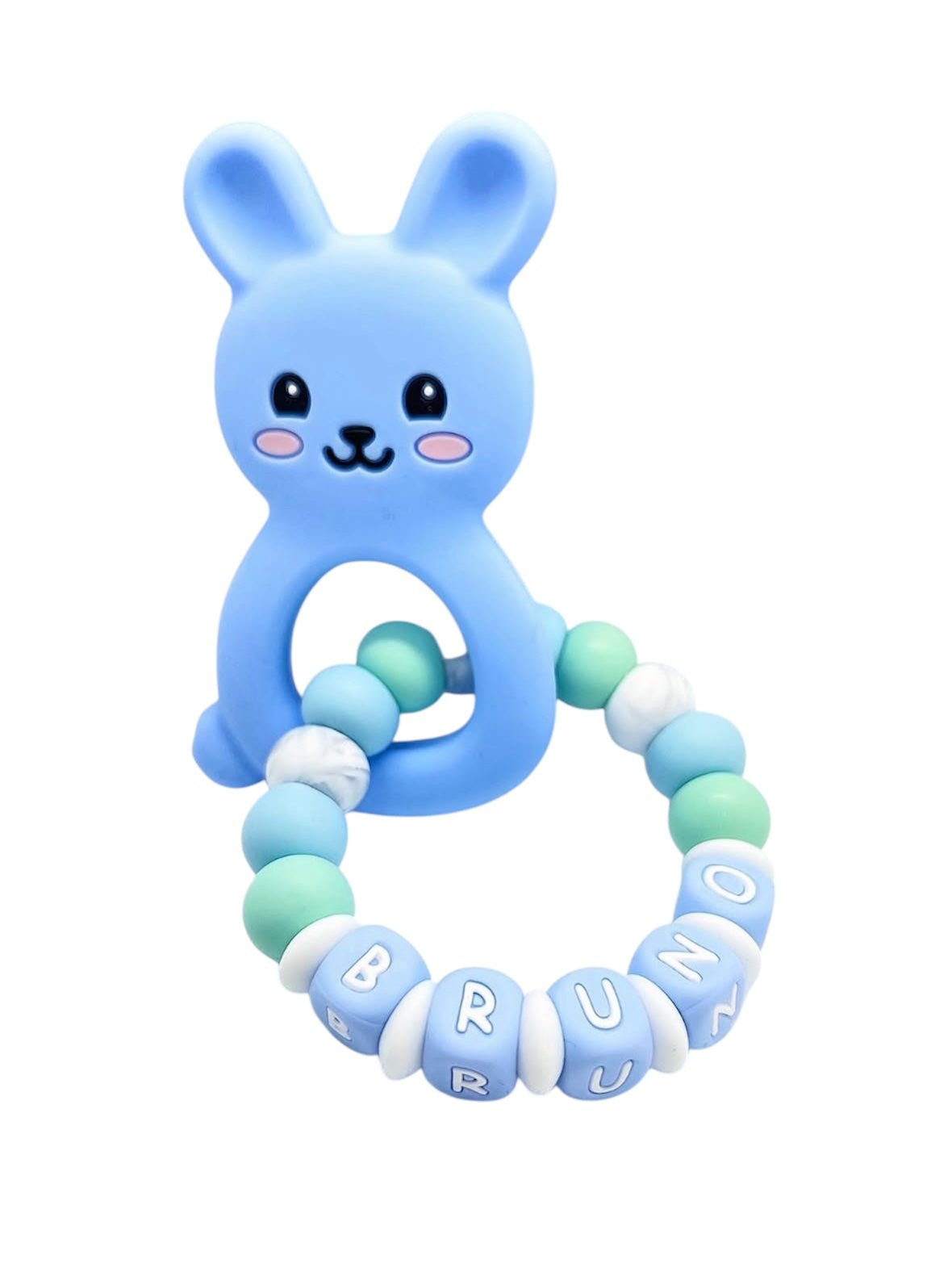 Personalized Teether with Silicone Attachment