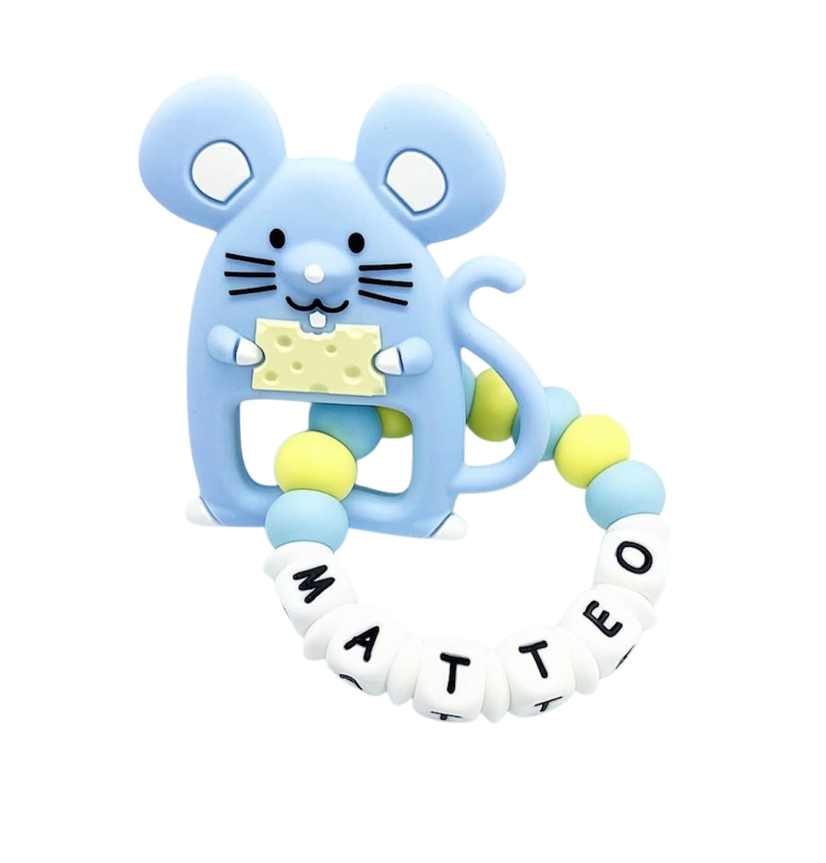 Personalized Teether with Silicone Attachment