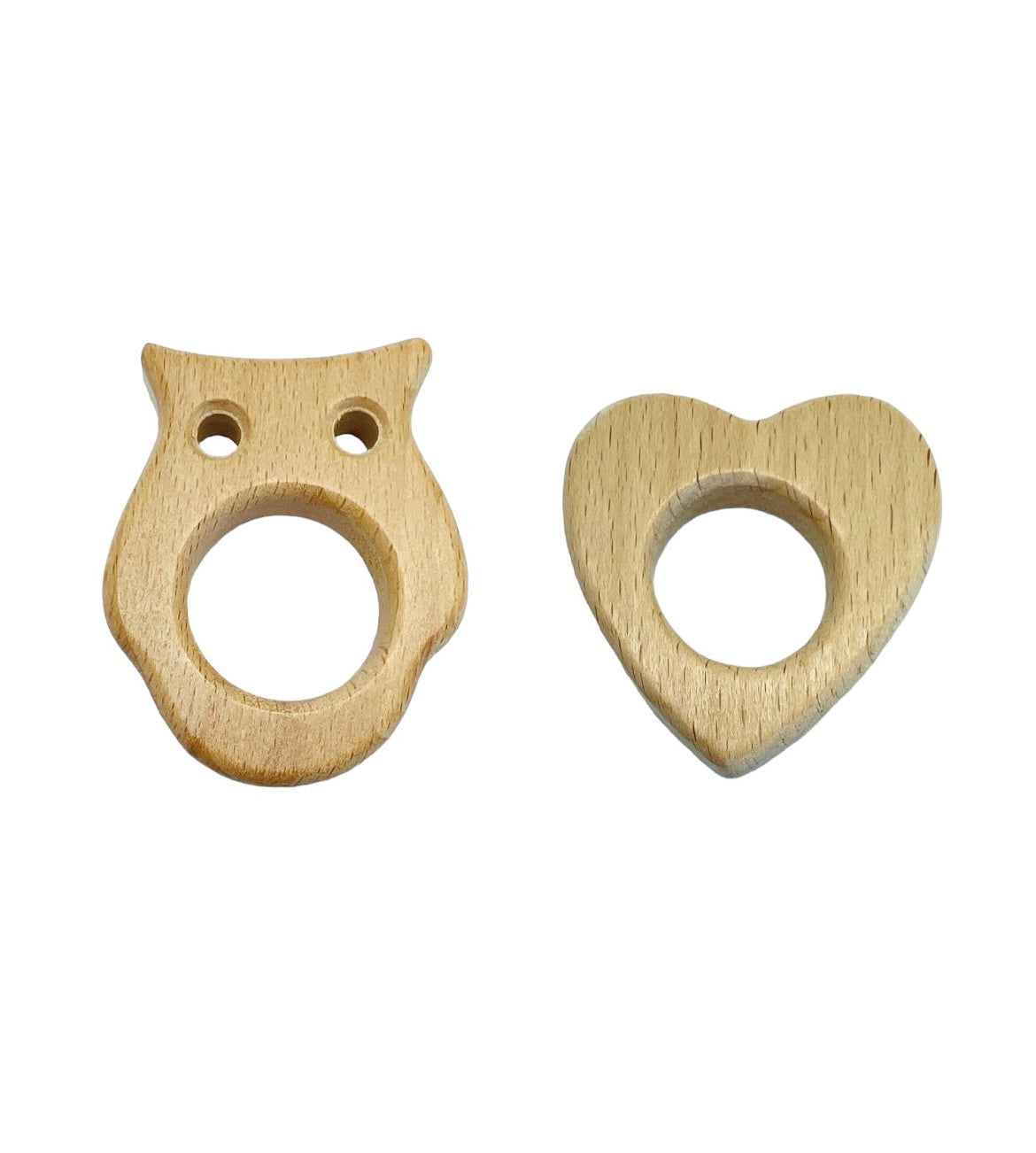 Personalized Teether with Wood Attachment