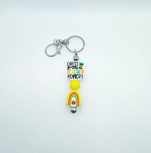 Coffee Gives Me Teacher Powers Keychain