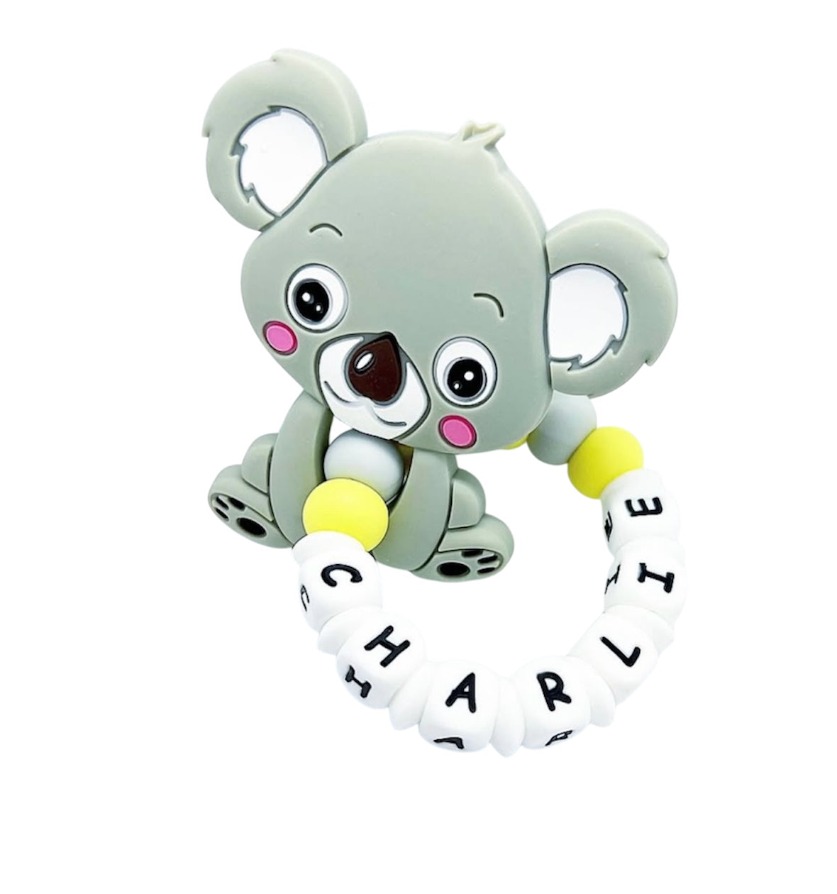 Personalized Teether with Silicone Attachment