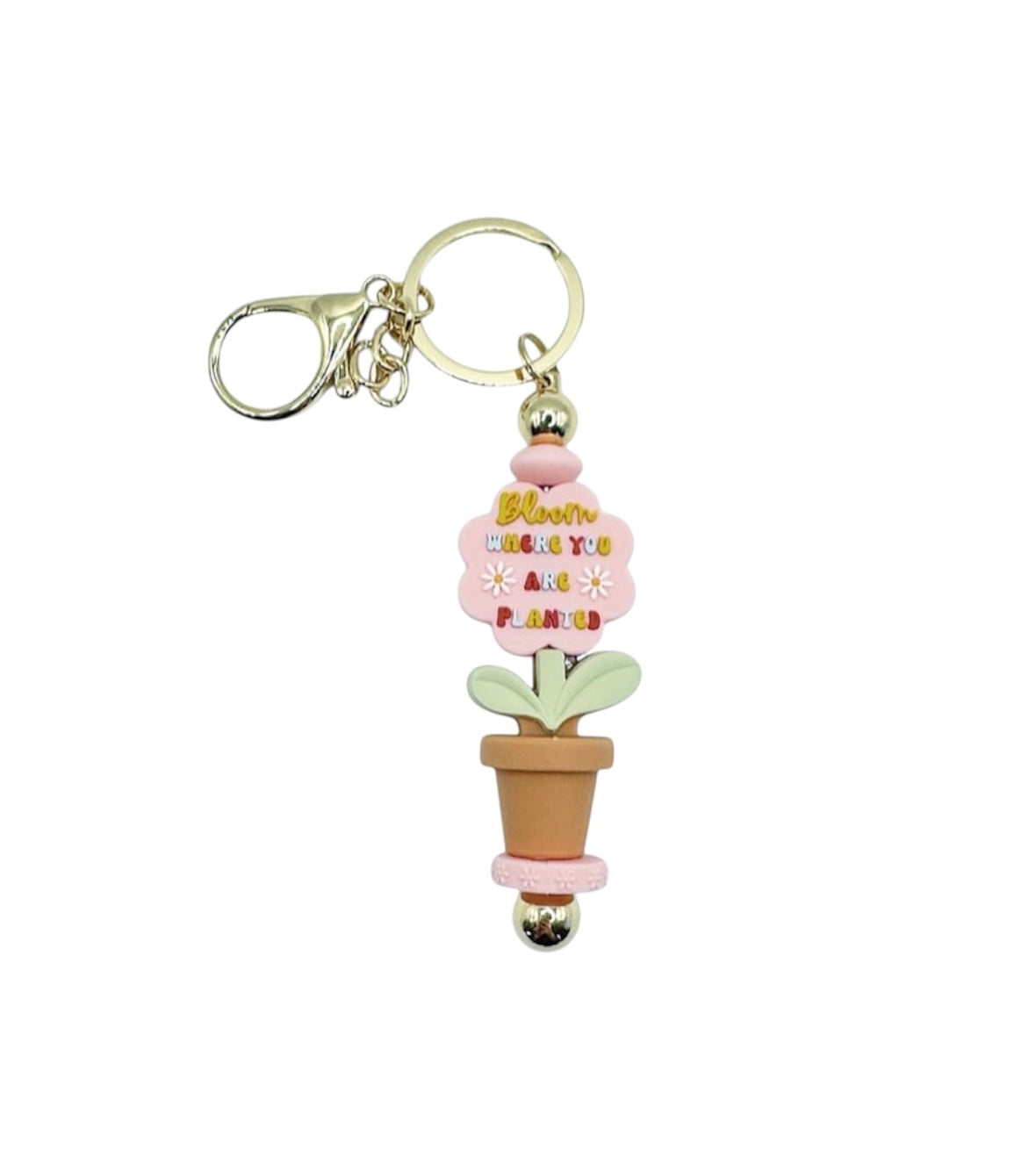 Bloom Where You Are Planted Keychain