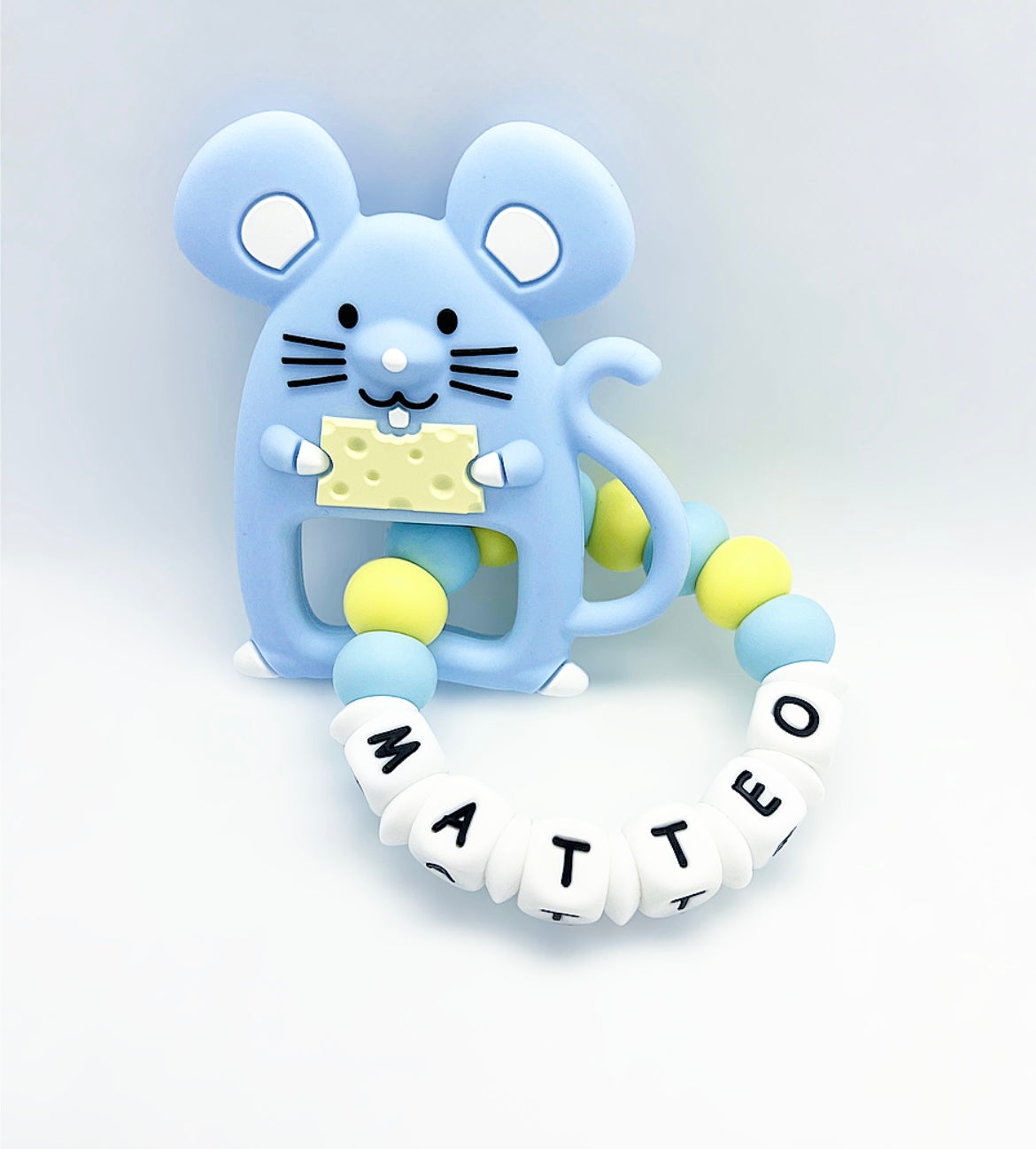 Personalized Teether with Silicone Attachment