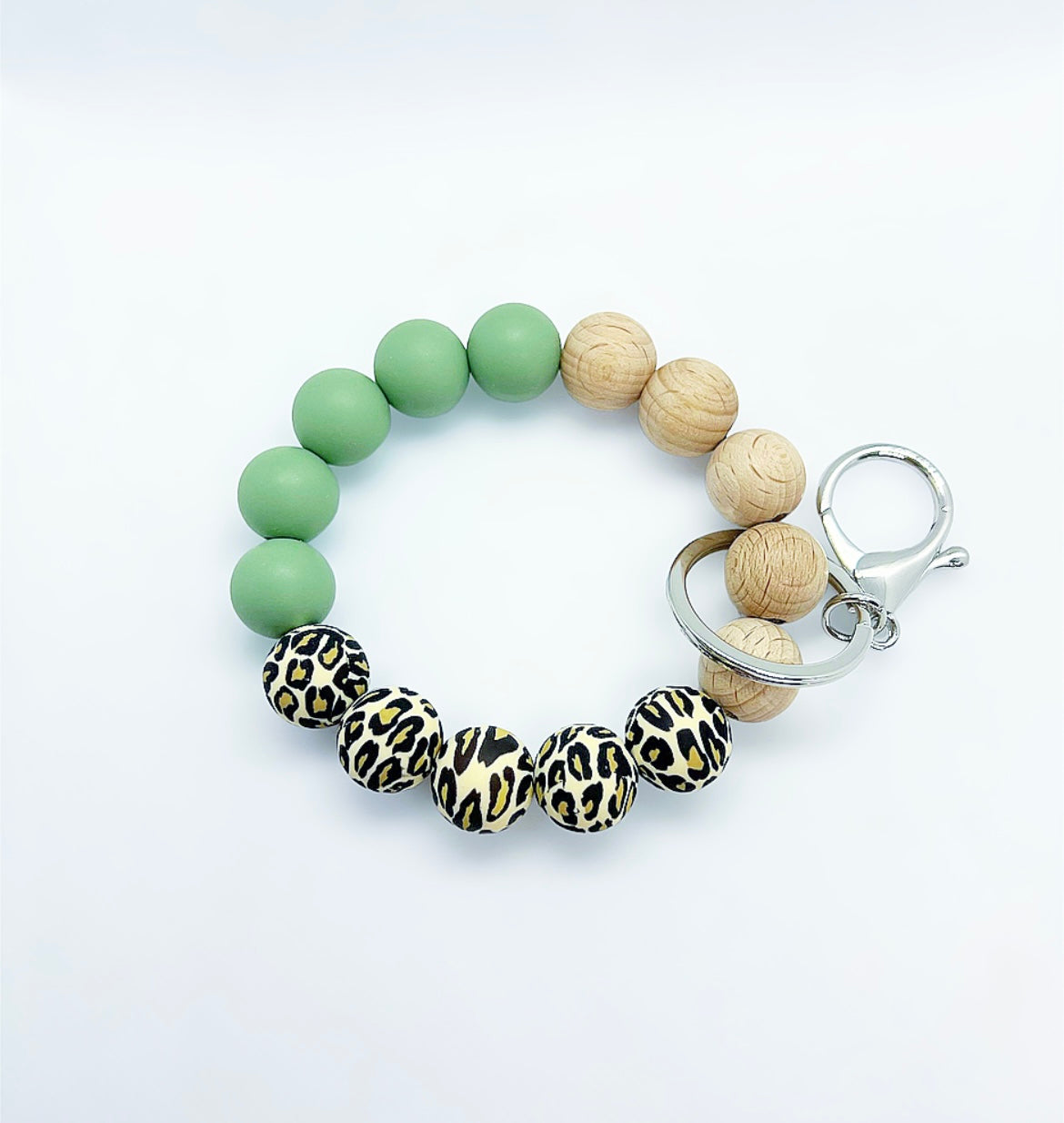 “Leopard & Wood Combo” Wristlet