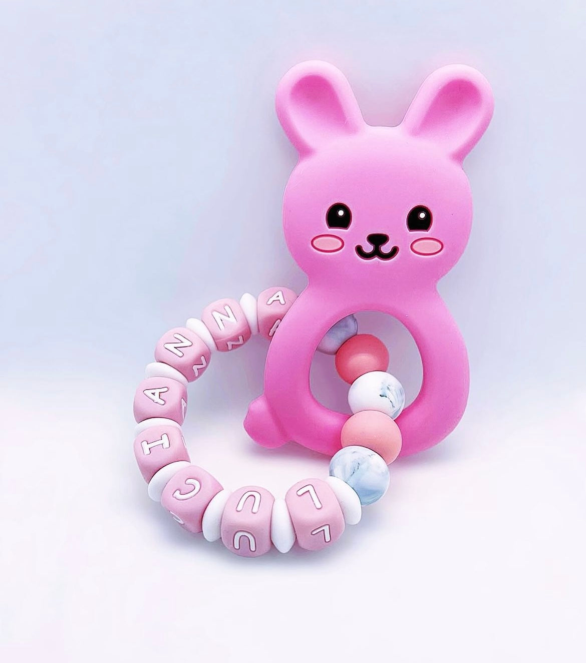 Personalized Teether with Silicone Attachment