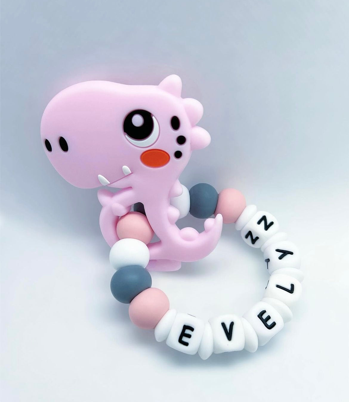 Personalized Teether with Silicone Attachment