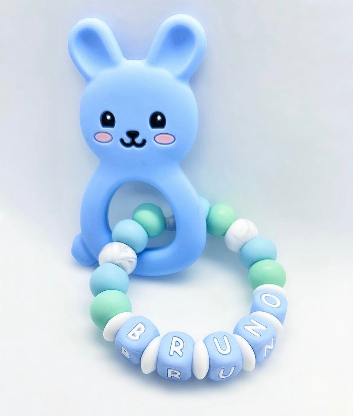 Personalized Teether with Silicone Attachment