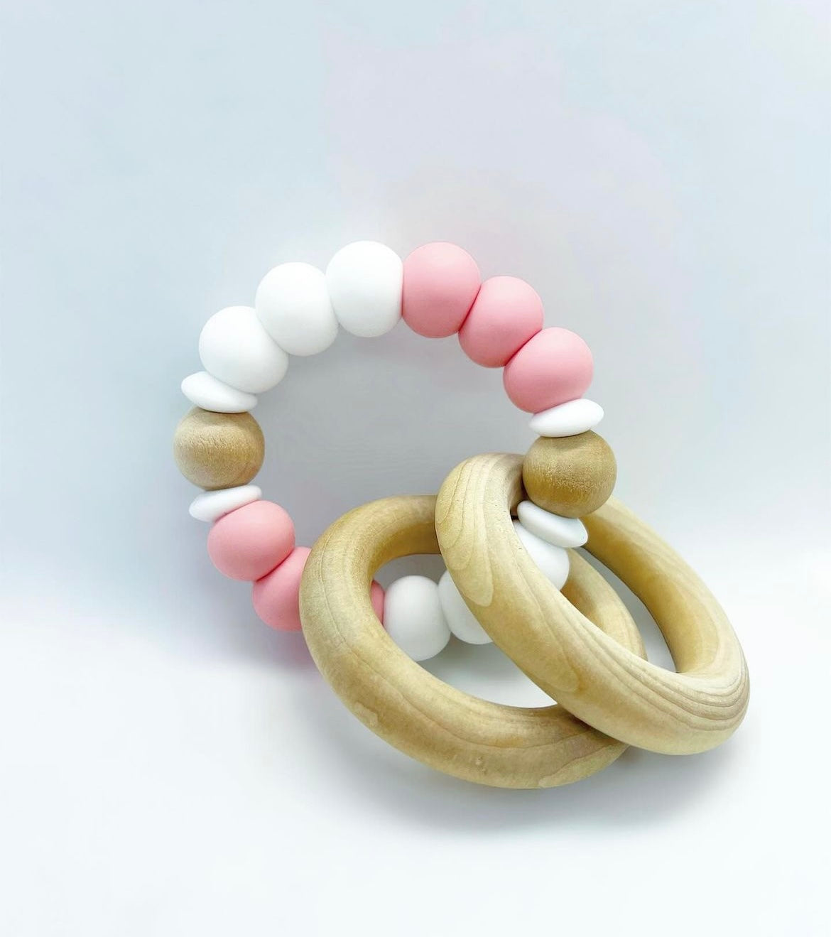 Personalized Teether with Wood Attachment